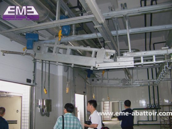 牲畜空转放血镣铐下降机 肉类加工 猪屠宰设备