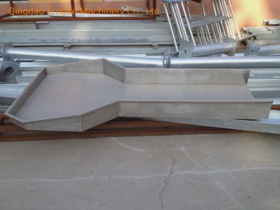 用于屠宰场设备的优质材料牛白色内脏滑动槽屠宰设备