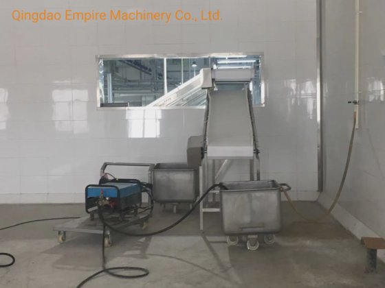 用于屠宰场设备的优质材料牛白色内脏滑动槽屠宰设备