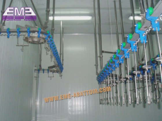 家禽屠宰场生产线设计 鸡鸭鹅自动输送轨道式屠宰机
