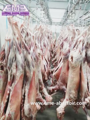 专业牲畜屠宰场设计绵羊胴体加工自动输送轨道式屠宰机