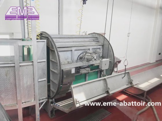 穆斯林屠宰场设备 清真牛气动反转杀牛箱