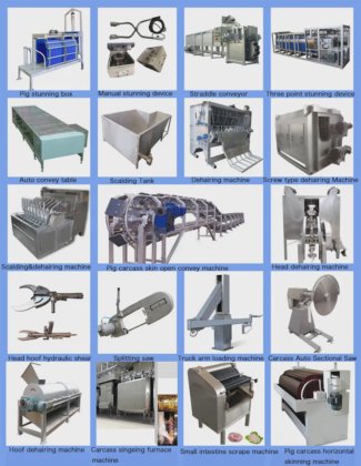 带屠宰场输送线的屠宰场设备 猪跨栏输送屠宰机
