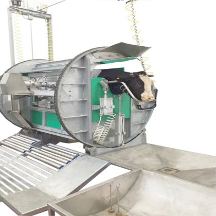 奶牛屠宰场设备 屠宰线 清真旋转杀牛箱