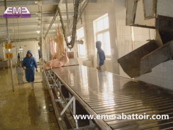 用于肉类加工生产线的杀猪自动传送台屠宰设备