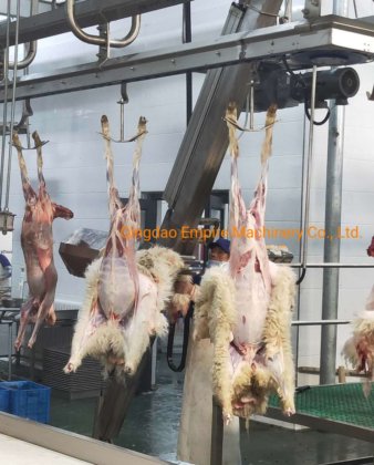 300 只绵羊/小时气动拉皮机 山羊羔羊屠宰场设备