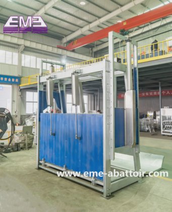 ハラール処理システム 食肉処理場機器製造 牛殺傷ボックス 屠殺機械