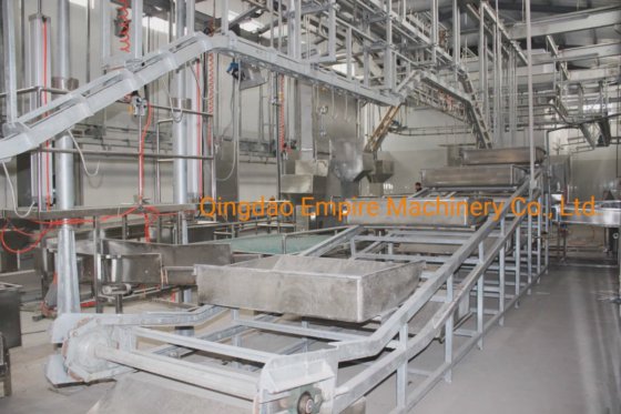 牛の白い内臓コンベヤー屠殺設備