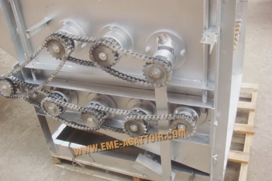 小型水平プルッキング機械 小容量家禽屠殺設備