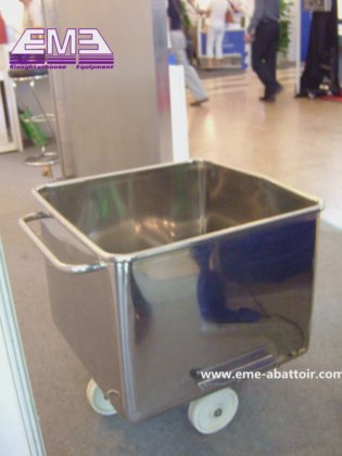 肉类加工机 可移动不锈钢标准台车 屠宰场设备，用于收集牲畜肉类加工