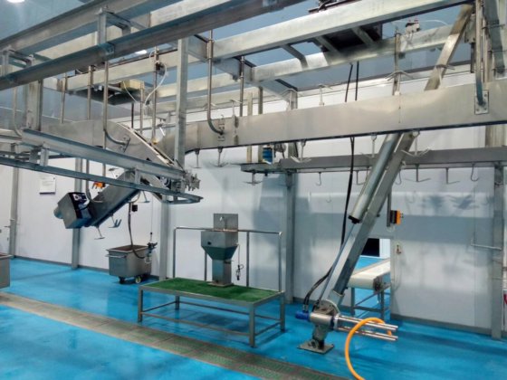 肉类加工机 可移动不锈钢标准台车 屠宰场设备，用于收集牲畜肉类加工