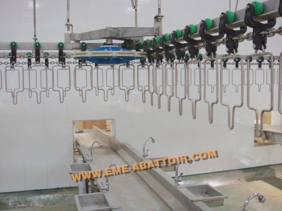 用于鸡屠宰机械生产线的 304s 内脏收集槽屠宰场设备