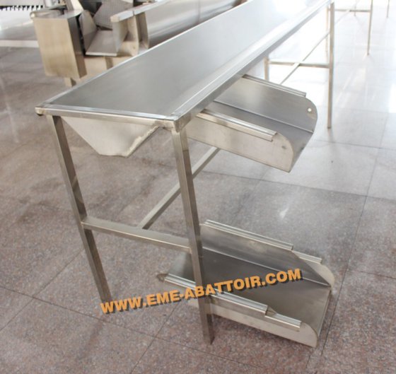 用于鸡屠宰机械生产线的 304s 内脏收集槽屠宰场设备