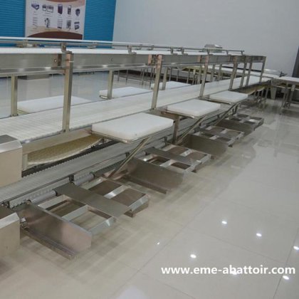 用于肉类加工的屠宰场设备 去骨切割三层输送机