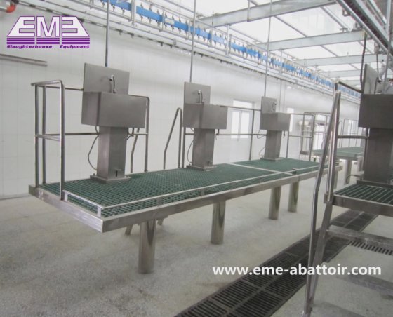 多機能肉体脱毛機メンテナンスプラットフォーム屠殺場設備 牛 羊 豚用