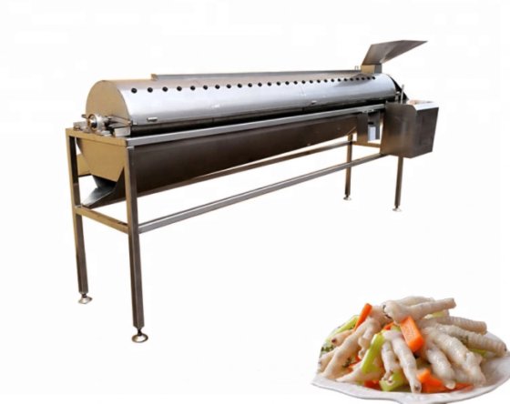 家禽屠宰场加工设备 鸡爪去皮切割加工生产线