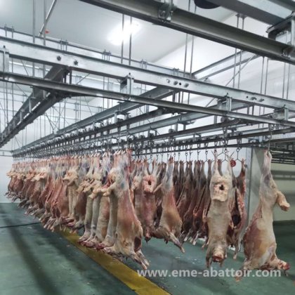 肉类加工胴体自动冷却输送轨道式山羊屠宰机 用于山羊屠宰场的屠宰机械
