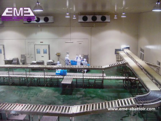 工場供給三層ベルトコンベヤー機械屠殺設備良好な材料使用