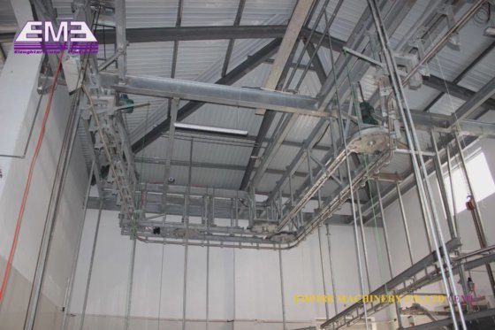 屠宰线设计 牛放血自动输送轨道 牛屠宰场机器