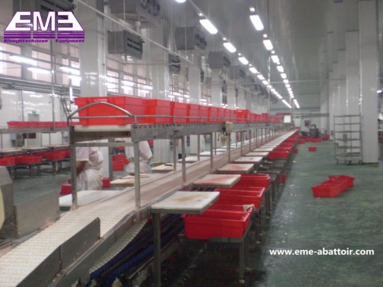 肉処理機械ベルトコンベヤ装置 豚屠殺ライン 豚肉処理設備