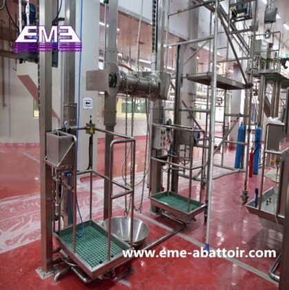 牛皮剥ぎエレベーター屠殺場設備