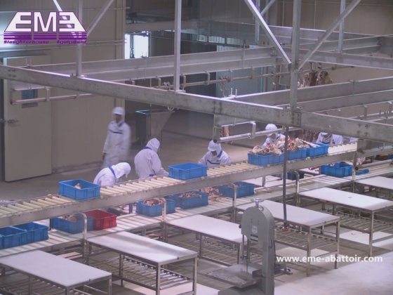 用于牛羊猪肉类加工生产线的皮带输送机屠宰设备