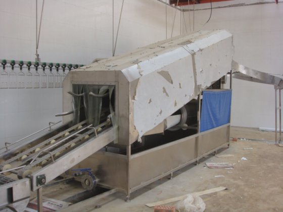 准时收到交钥匙工程活禽笼清理机屠宰场设备