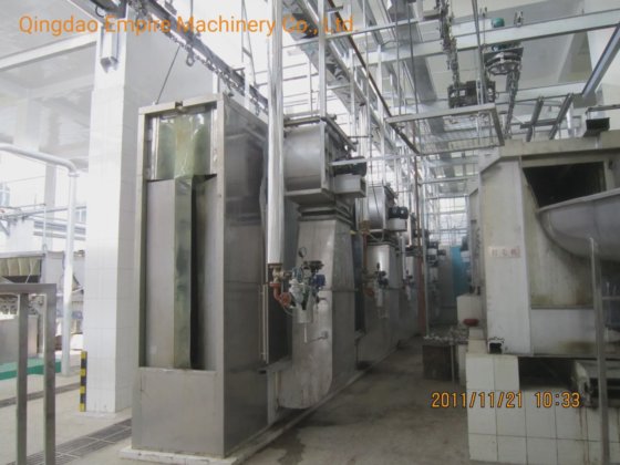 豚の屠殺設備用の肉体蒸気湯通しチャンネルシステム屠殺場