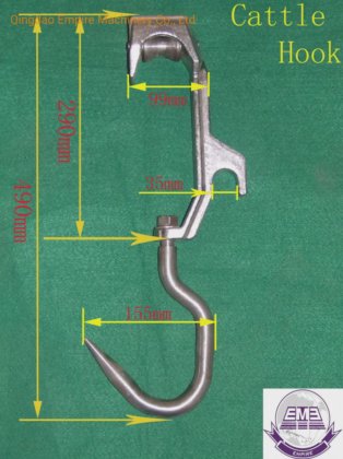 チューブレールプーリーフック食肉処理設備牛屠殺ライン