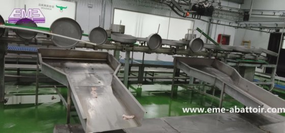 家畜内臓スライディングチュート屠殺場設備羊食肉処理屠殺ライン用機械