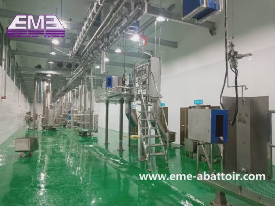 用于牛肉加工厂的清真屠宰场牛屠宰设备胴体收集格栅牛屠宰机