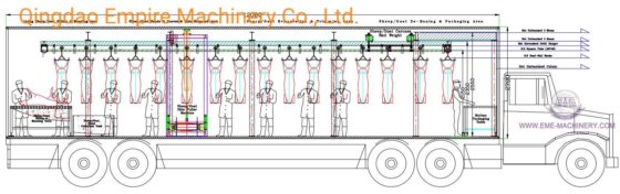 中国製 カスタマイズデザイン 羊とヤギの移動式屠殺設備 高品質の屠殺場用機械