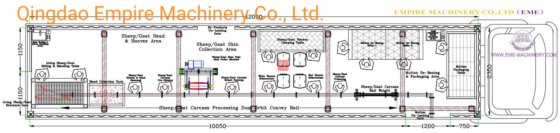 中国製 カスタマイズデザイン 羊とヤギの移動式屠殺設備 高品質の屠殺場用機械