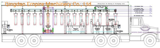 中国製 カスタマイズデザイン 羊とヤギの移動式屠殺設備 高品質の屠殺場用機械