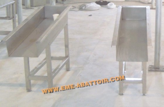 用于鸡屠宰场屠宰机械的耐用内脏滑槽屠宰设备