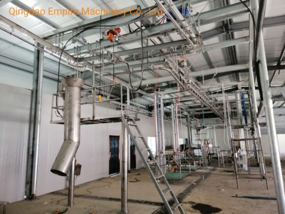 牛の自動搬送レール屠殺設備