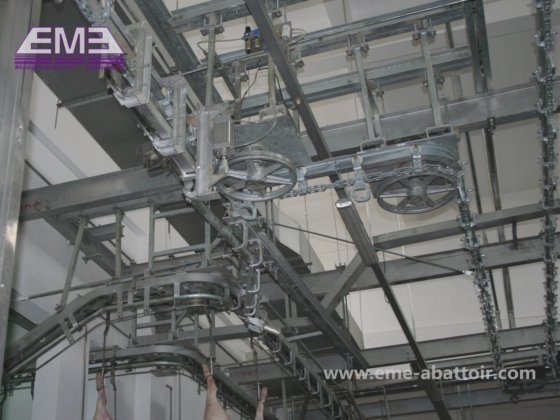 热销牛只冷藏自动输送轨道式屠宰场自动屠宰设备