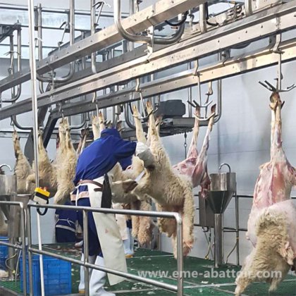绵羊胴体加工自动输送轨道肉类加工设备