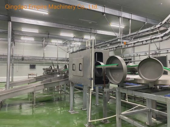 地面タイプの白と赤の内臓同期隔離屠殺設備