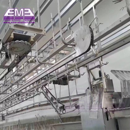 用于清真羊屠宰场的立式胴体加工输送机肉类屠宰加工设备交钥匙工程