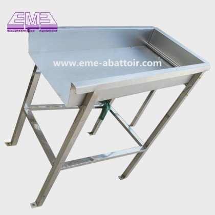 清真家禽屠宰场不锈钢内脏滑道鸡屠宰机械