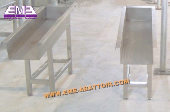 清真家禽屠宰场不锈钢内脏滑道鸡屠宰机械