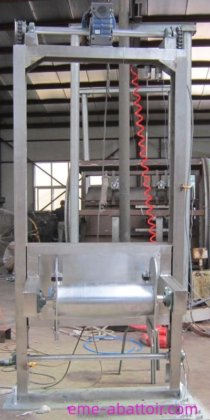 定制的绵羊屠宰场垂直拉皮机屠宰设备