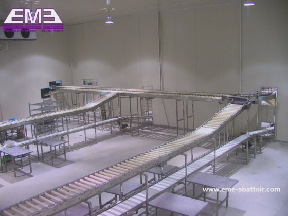 家畜二重層ベルトコンベヤーシステム 牛 豚 羊 slaughtering