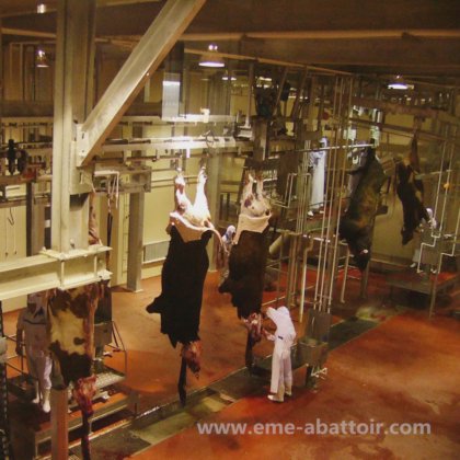 牛肉処理場用の器具、牛の屠殺場、小型および大型家畜屠殺ライン