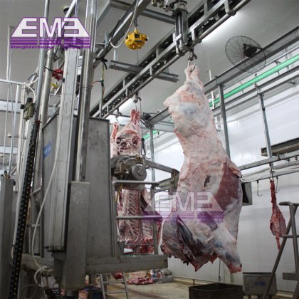 家畜牛屠殺用のチューブレールプーリーフック、食肉処理用の機械、牛屠殺場用