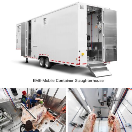 最新のデザインの牛屠殺ライン モバイルコンテナ屠殺場