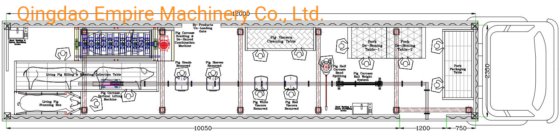 Eme 热销猪用移动式集装箱屠宰，采用优质材料，用于屠宰猪/猪肉的屠宰设备，中国制造