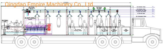 Eme 热销猪用移动式集装箱屠宰，采用优质材料，用于屠宰猪/猪肉的屠宰设备，中国制造