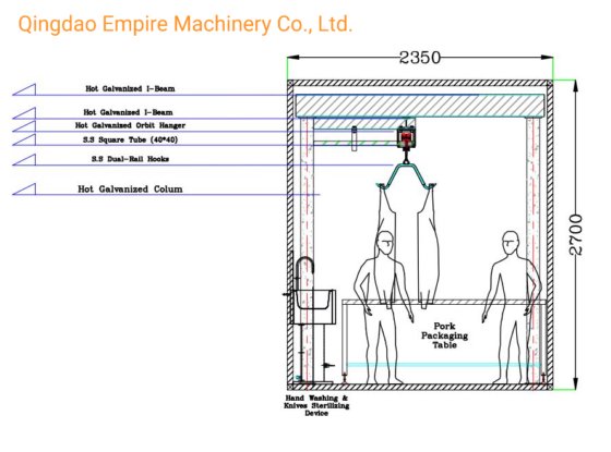 Eme 热销猪用移动式集装箱屠宰，采用优质材料，用于屠宰猪/猪肉的屠宰设备，中国制造